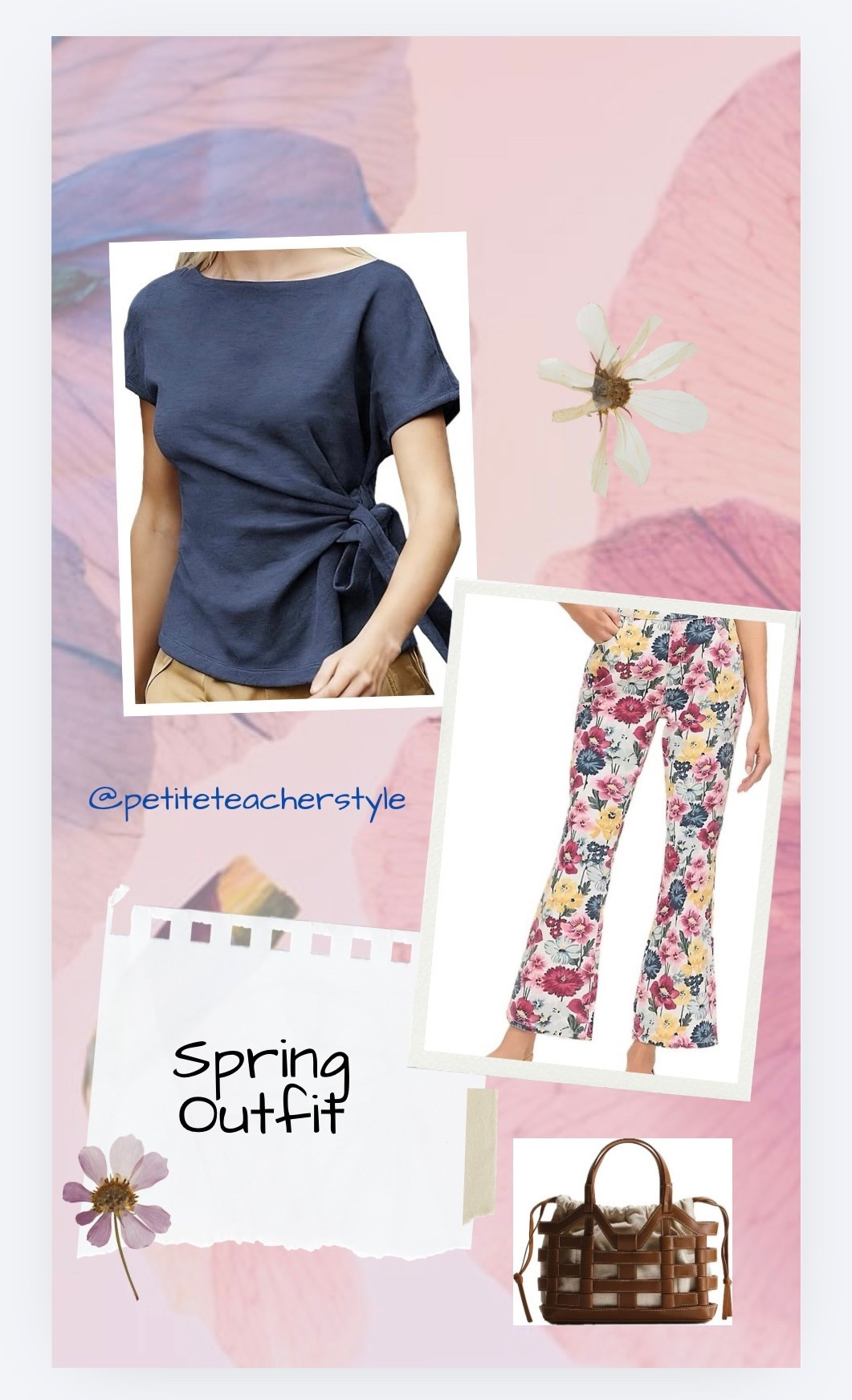 Spring Outfit Idea






Ann Taylor | Amazon fashion | 🫶🏼H&M | Sam Edelman | floral pants | side tie top | spring tote bag | jelly flats | BuDhaGirl all weather bangles



#LTKPetite #LTKWorkwear #LTKootd