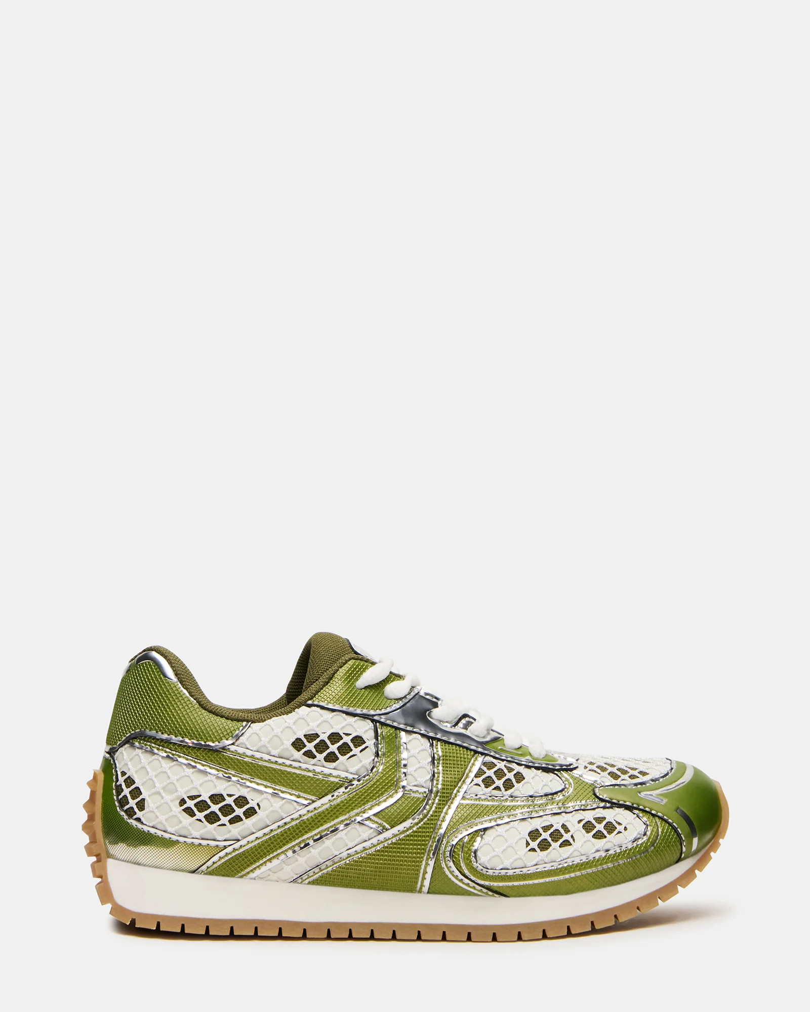 PAGER Green Multi Low-Top Lace-Up Mesh Women's Sneaker | Steve Madden (US)