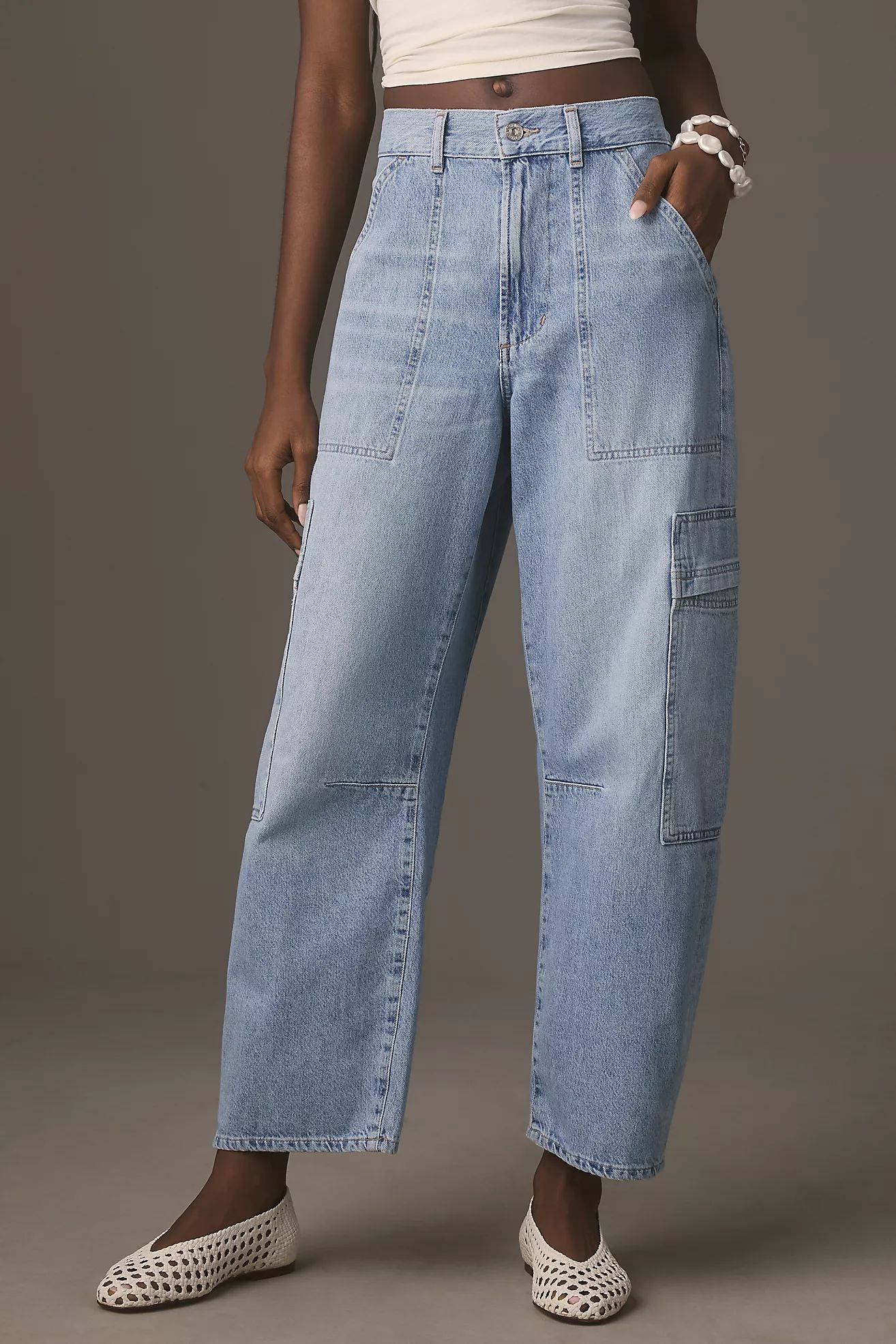 Citizens of Humanity Marcelle High-Rise Cargo Wide-Leg Jeans | Anthropologie (US)