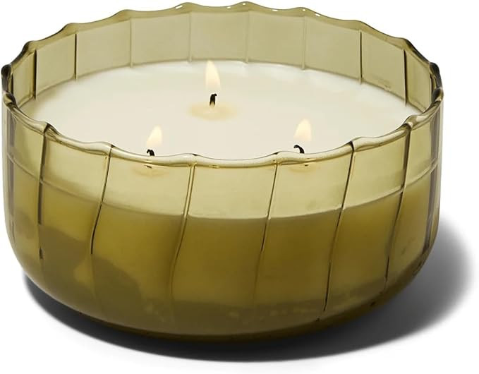 Paddywax Scented Candles Vintage Style Ripple Hand Blown Glass Collection Luxury Artisan Candle, ... | Amazon (US)