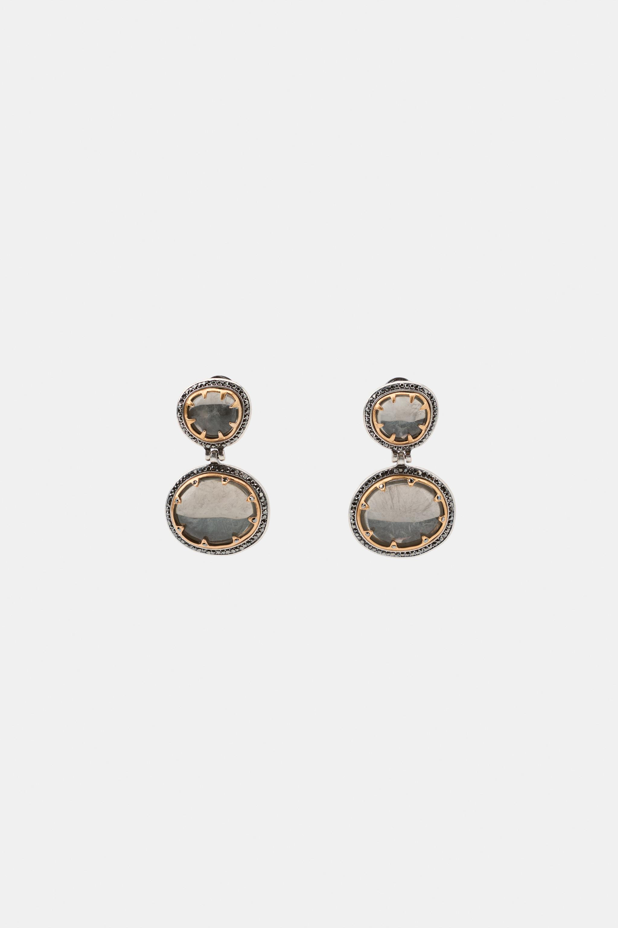 SPARKLY JEWEL EARRINGS | Zara US