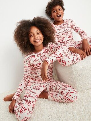 Gender-Neutral Matching Printed Snug-Fit Pajama Set for Kids | Old Navy (US)