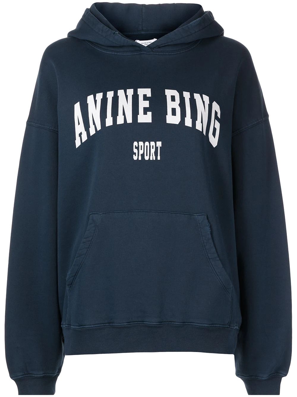 ANINE BING Harvey long-sleeved Hoodie - Farfetch | Farfetch Global