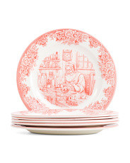 6pk Santa's Workshop Dinner Plates | Christmas In July | Marshalls | Marshalls