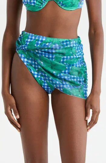 Mesh Overlay High Waist Bikini Bottoms | Nordstrom Rack