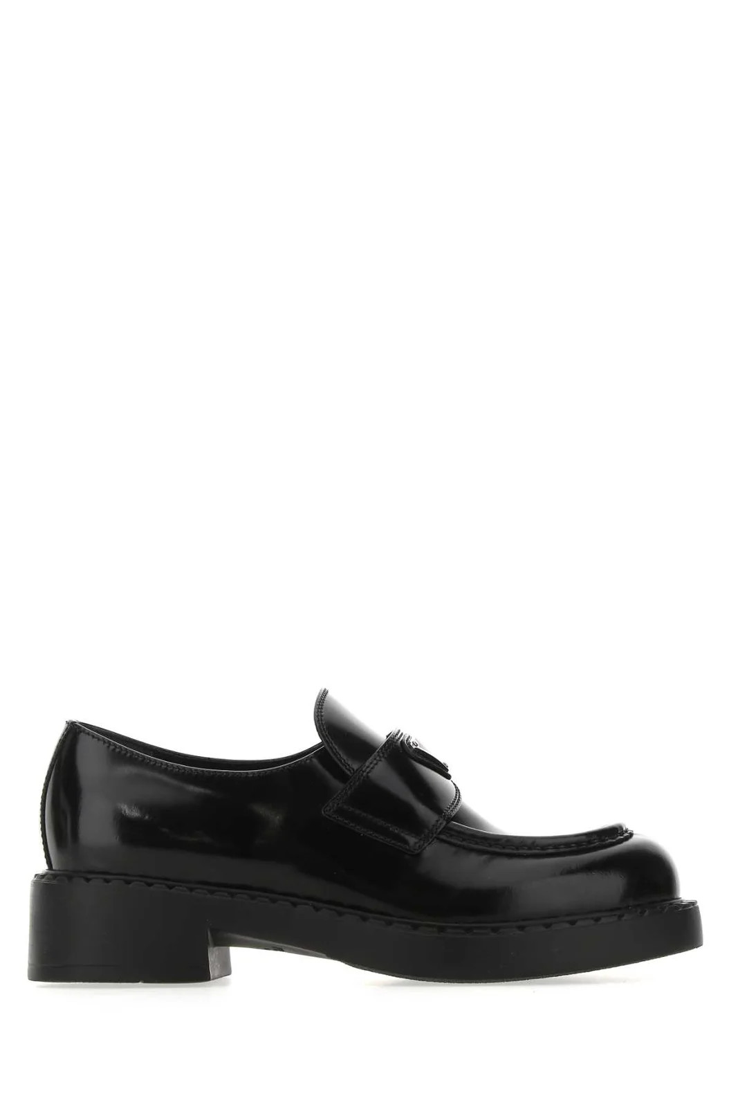 Prada Logo Plaque Loafers | Cettire Global