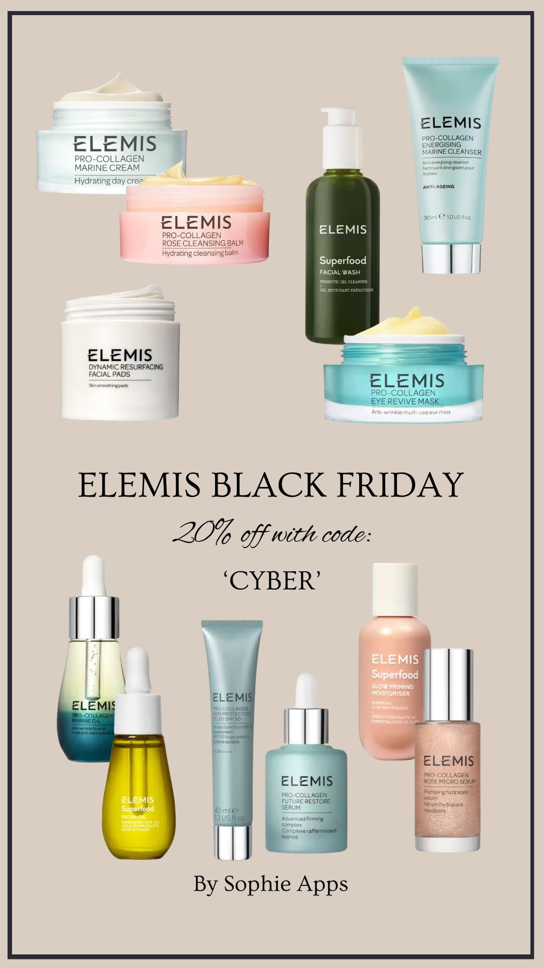 Elemis Black Friday 20% off with code 'CYBER' skincare essentials, Elemis skincare, Black Friday deal, my fav skincare, winter skincare  

 #LTKuk #LTKbeauty #LTKskincare