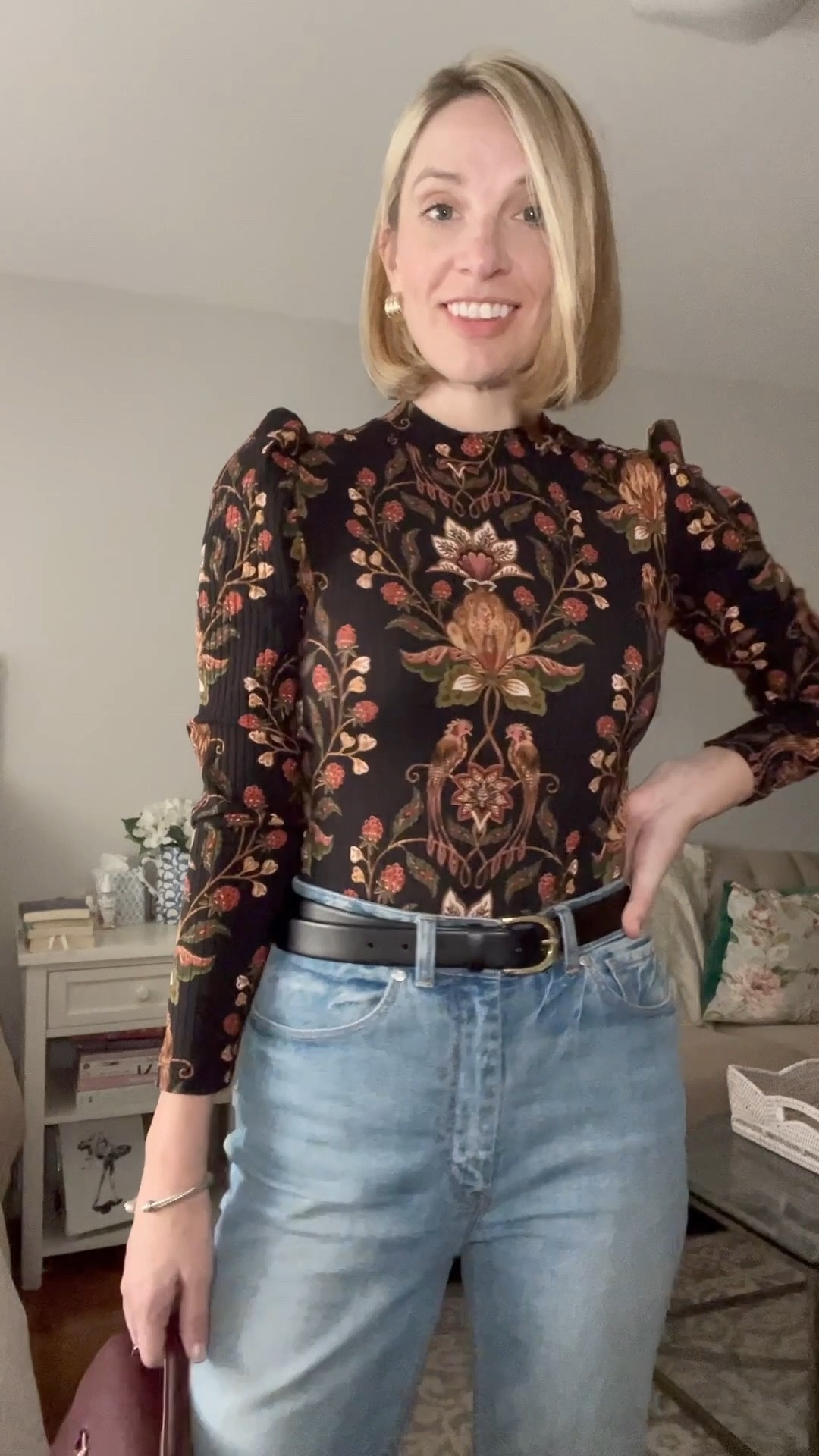 Fall outfit. Going out top. Geometric print top 
.
.
.
… 

#LTKOver40 #LTKStyleTip #LTKSeasonal