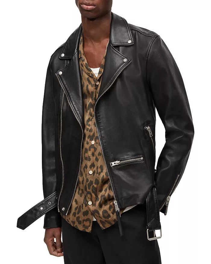 Wick Leather Regular Fit Biker Jacket | Bloomingdale's (US)