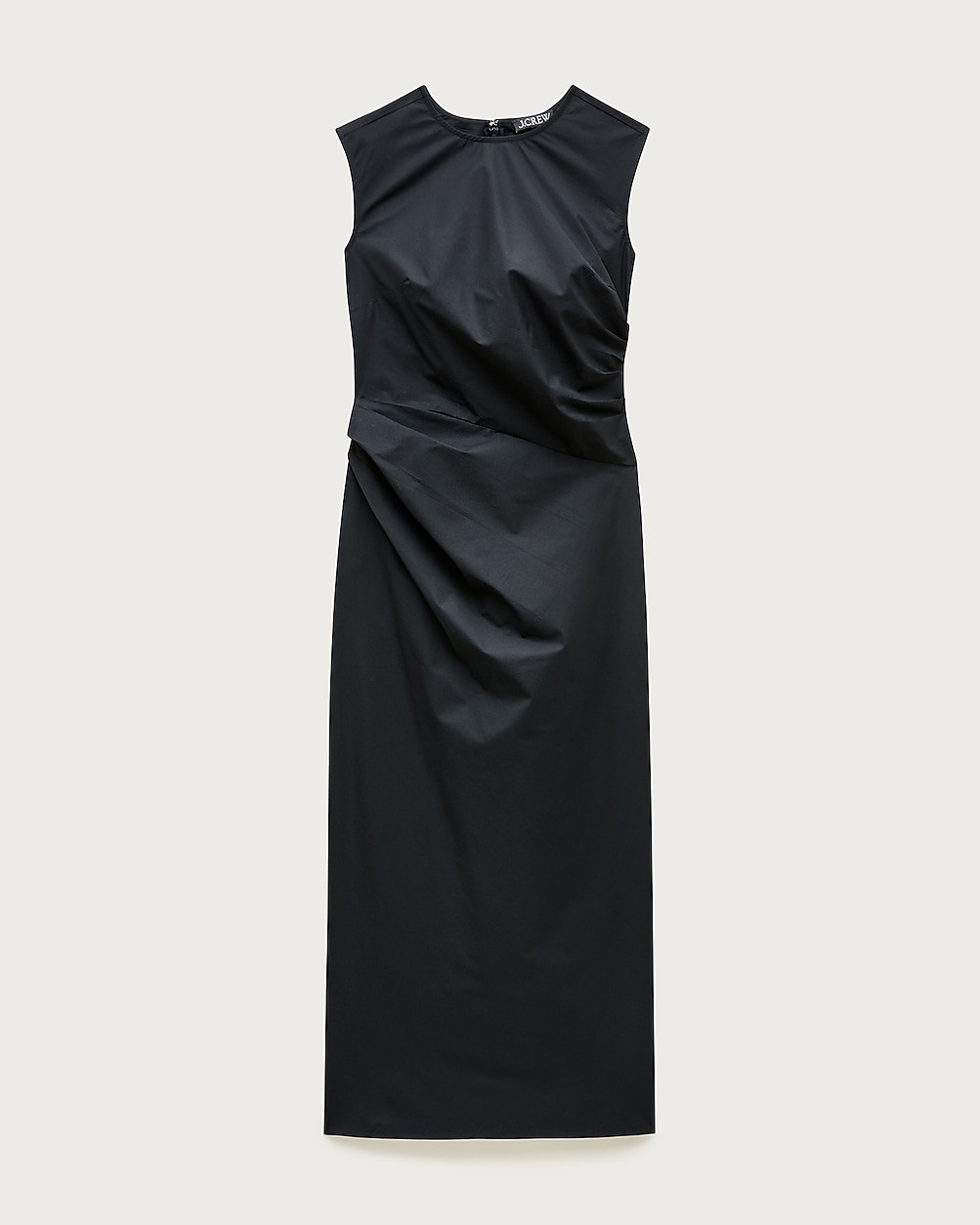 Petite ruched midi dress in stretch cotton poplin | J. Crew US