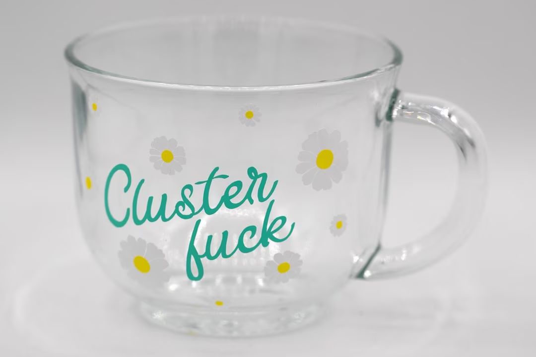 Cluster Fck Glass Coffee Mug - Etsy | Etsy (US)