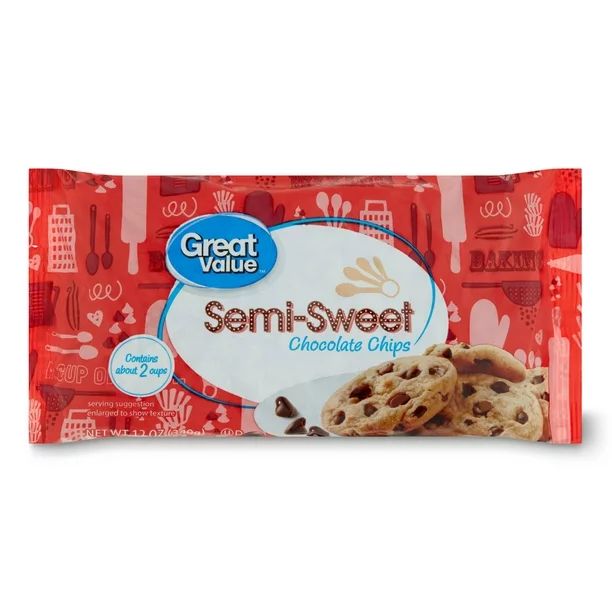 Great Value Semi-Sweet Chocolate Baking Chips, 12 oz | Walmart (US)