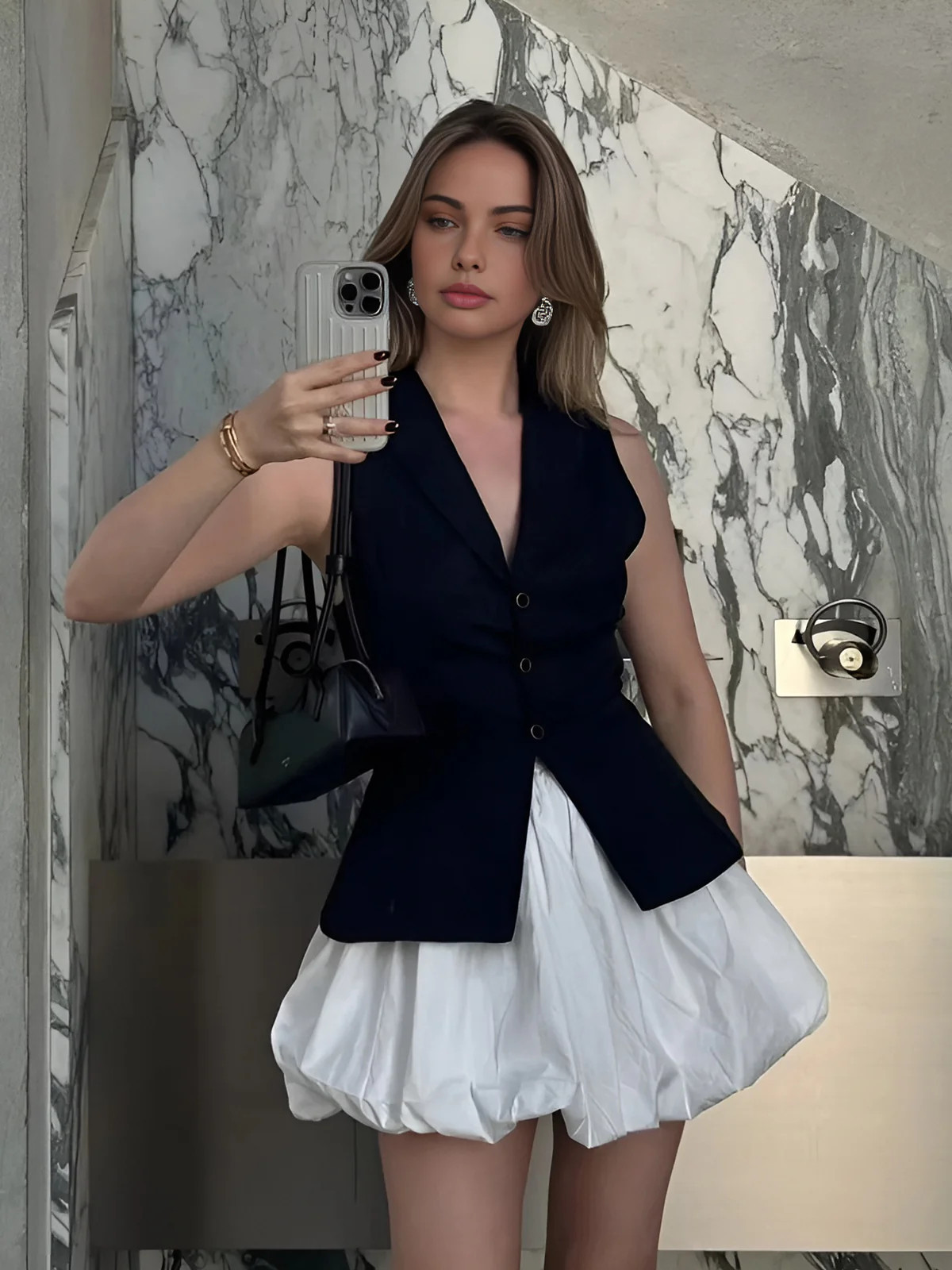 Puff Pleated Mini SKirt | Commense