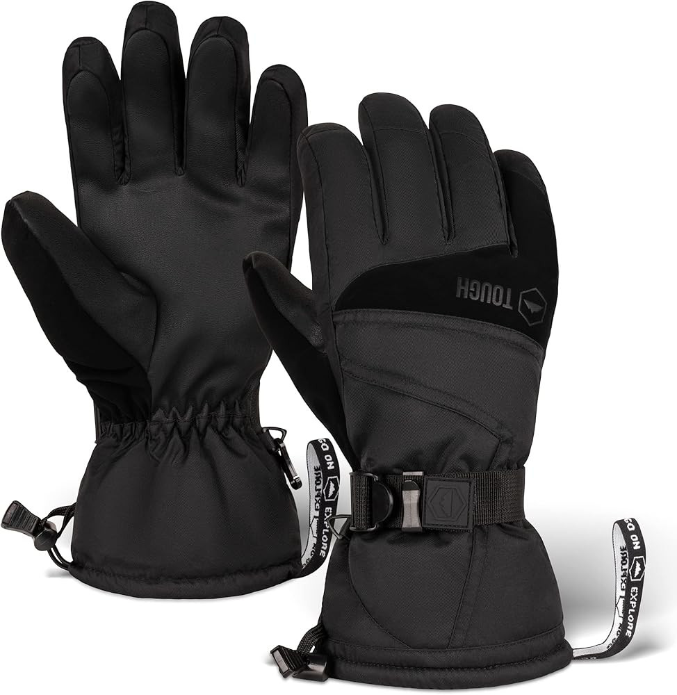 Tough Outdoors Ski Gloves - Snow Gloves for Men & Women - Men's Skiing & Snowboarding Gloves - Wa... | Amazon (US)