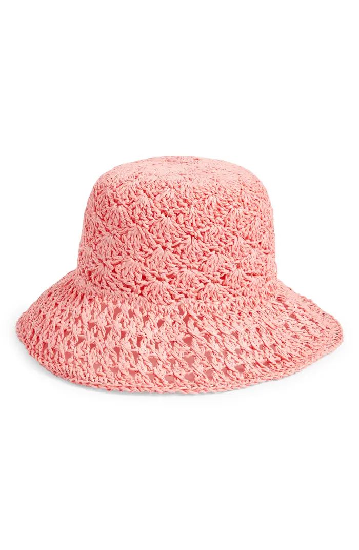 Straw Scallop Bucket Hat | Nordstrom
