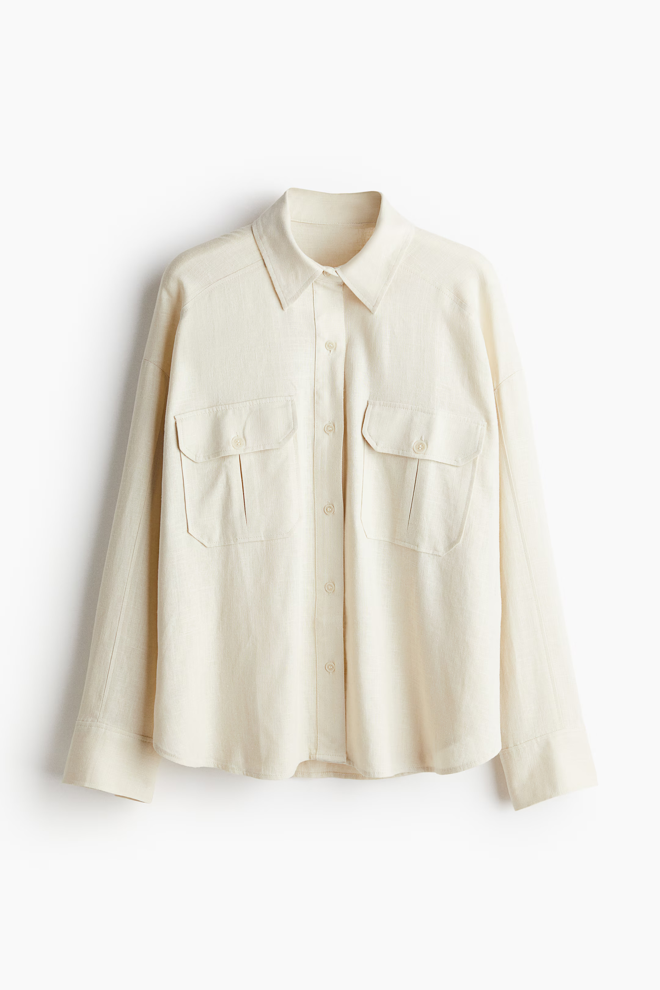 Oversized Linen-blend Cargo Shirt | H&M (US + CA)