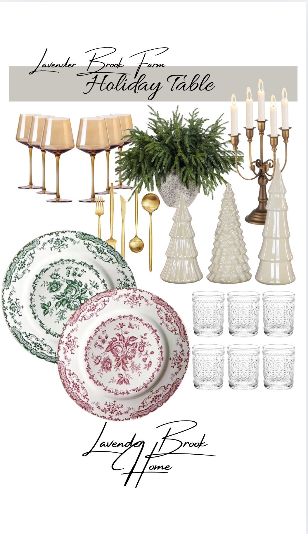 Simple and beautiful holiday tablescape for Christmas or the holidays. I love these pretty green and red plates for that vintage look with a timeless style. 

#LTKSeasonal #LTKHome #LTKStyleTip