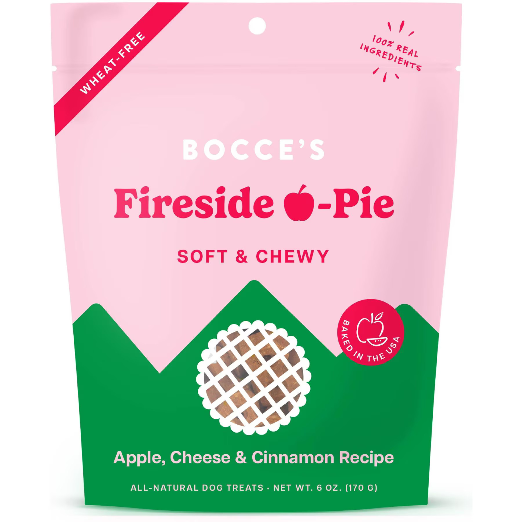 BOCCE'S BAKERY Fireside Apple Pie Apples, Cheese & Cinnamon Recipe Dog Treats, 6-oz bag - Chewy.c... | Chewy