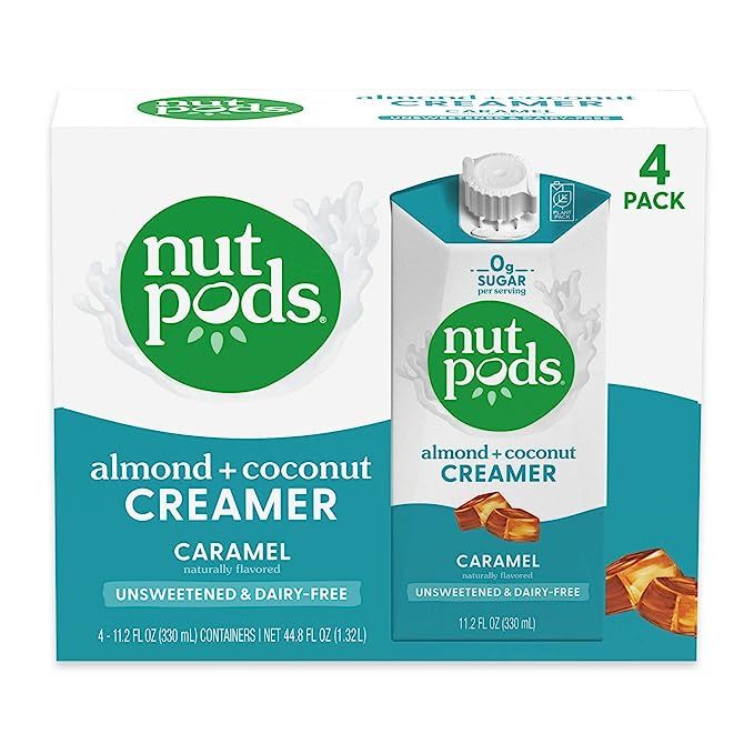 nutpods Caramel, Unsweetened Dairy-Free Liquid Coffee Creamer Made From Almonds and Coconuts (4-p... | Amazon (US)