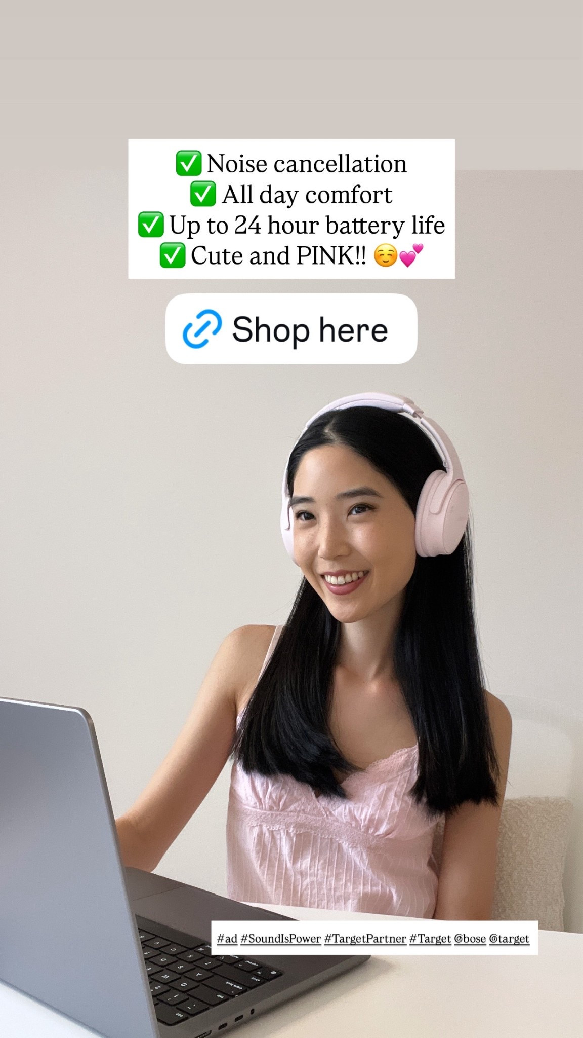 Bose’s legendary QuietComfort Headphones are now available in the limited edition color, Petal Pink, exclusively at Target!!🤩🩷 With its legendary noise cancellation, all-day comfort, and up to 24 hour battery life, these headphones are my go-to. Whether I’m working out, studying, or just hanging out, I love that I can listen to my music while looking cute in these adorable pink headphones! 

#ad #SoundIsPower #TargetPartner #Target @bose @Target

#LTKU #LTKWorkwear #LTKStyleTip