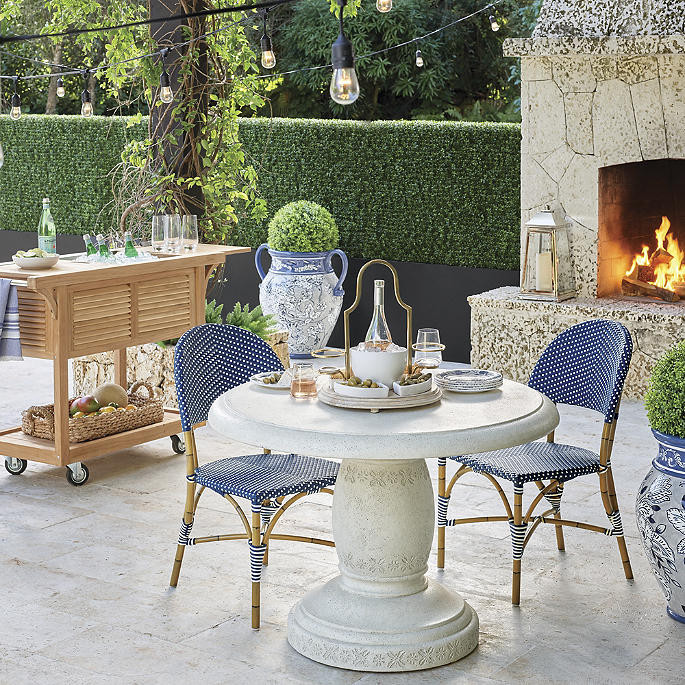 Marana Faux-stone Bistro Table | Frontgate | Frontgate