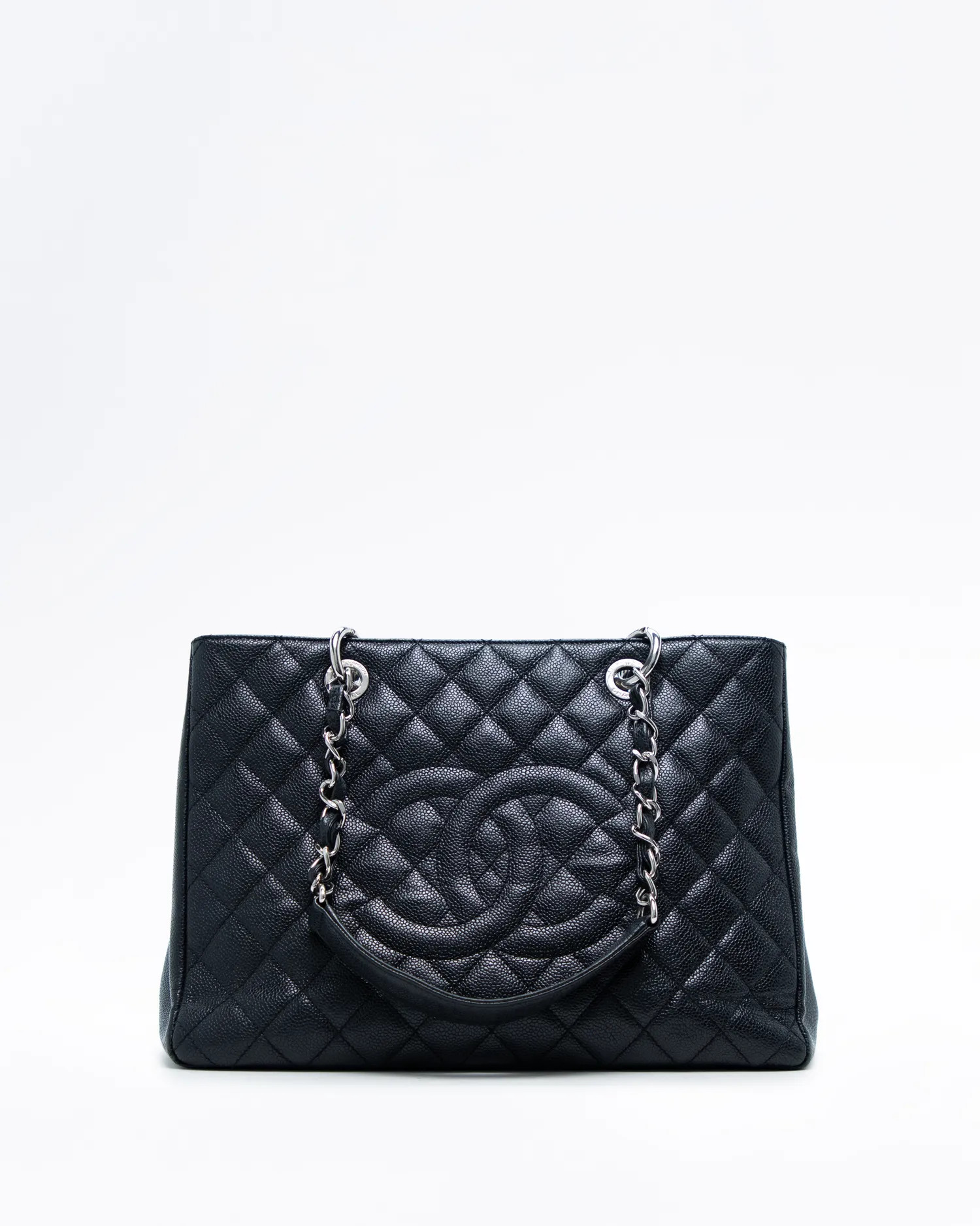 Caviar Quilted Grand Shopping Tote | Vivrelle
