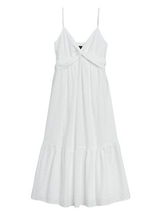 Textured Cotton Twist-Front Maxi Dress | Banana Republic (US)