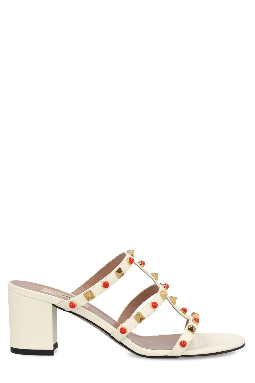 Valentino Garavanio Rockstud Embellished Open Toe Sandals | Cettire Global