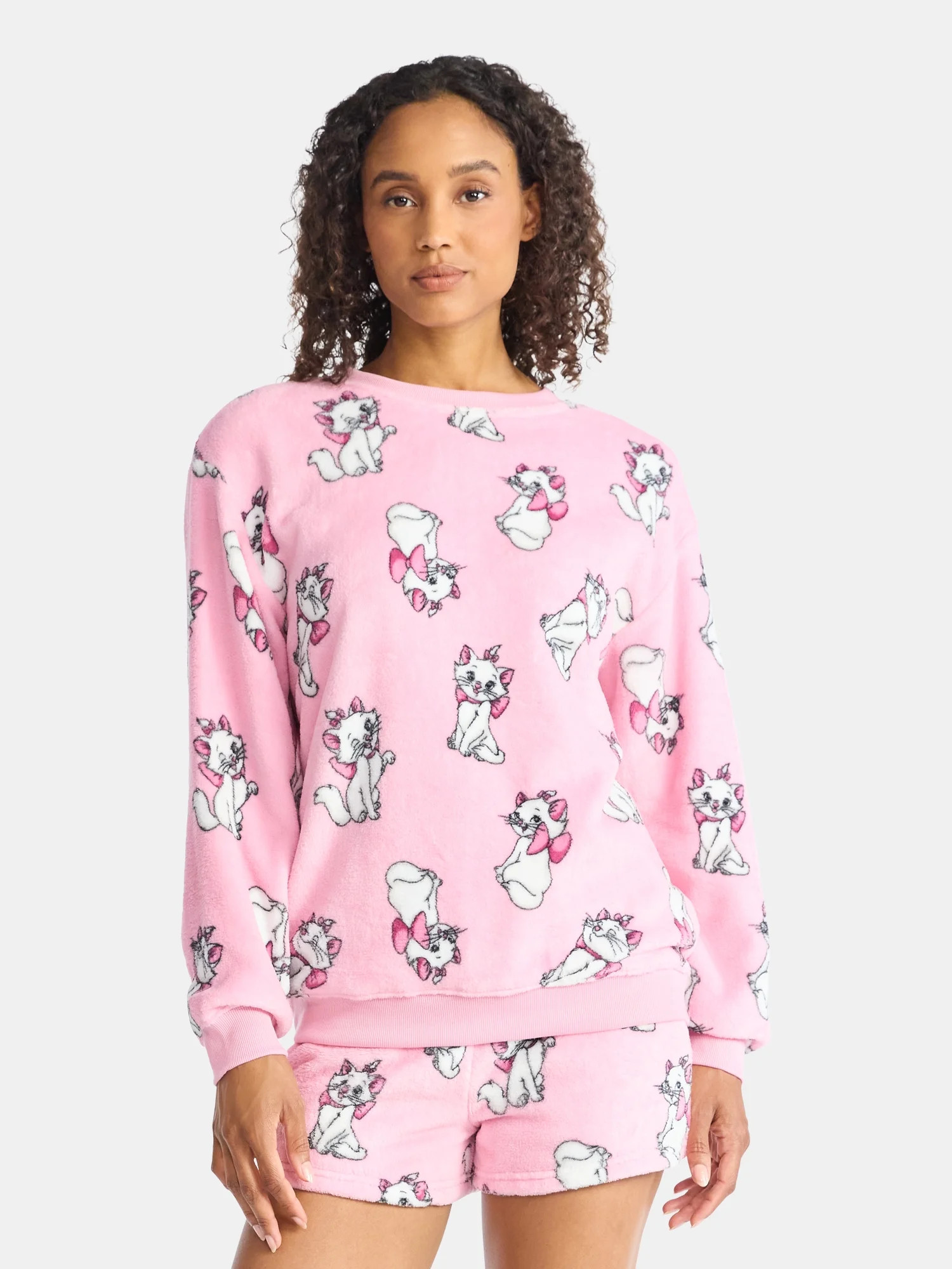 Aristocats Women's Marie Print Plush Fleece Sweatshirt, Sizes XXS-XXL | Walmart (US)