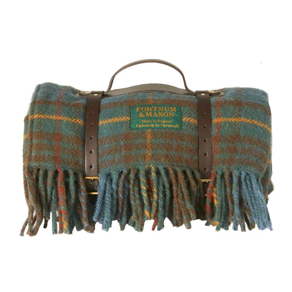 Tweedmill Polo Picnic Blanket, Dark Check | Fortnum & Mason