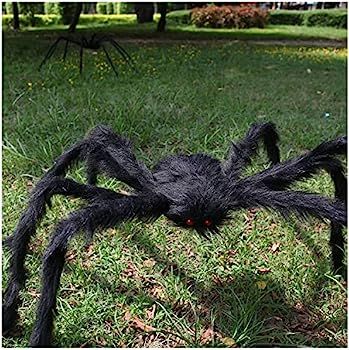 Amazon.com: JOYIN 5 Ft. Halloween Outdoor Decorations Hairy Spider ,Scary Giant Spider Fake Large... | Amazon (US)