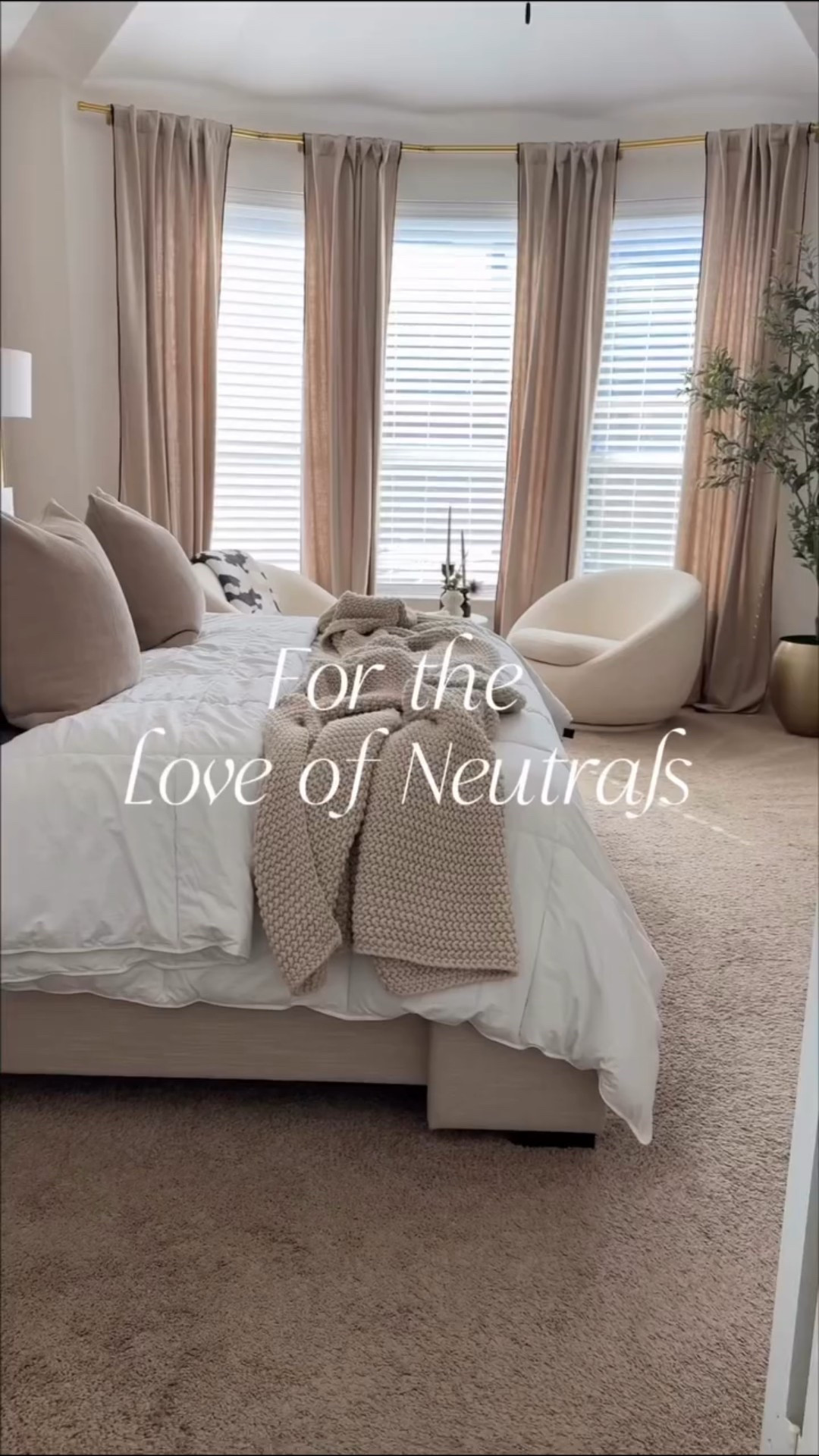 Make it neutral, but give it character. 

Ain’t no matchy matchy going on in here. Vibes, attention to detail, and pieces from various stores are what make up my master bedroom. 

Comment “bedroom” and I’ll DM you a link to shop

#masterbedroomdecor #masterbedroomgoals #masterbedroommakeover #neutralbedroom #modernhomedecor