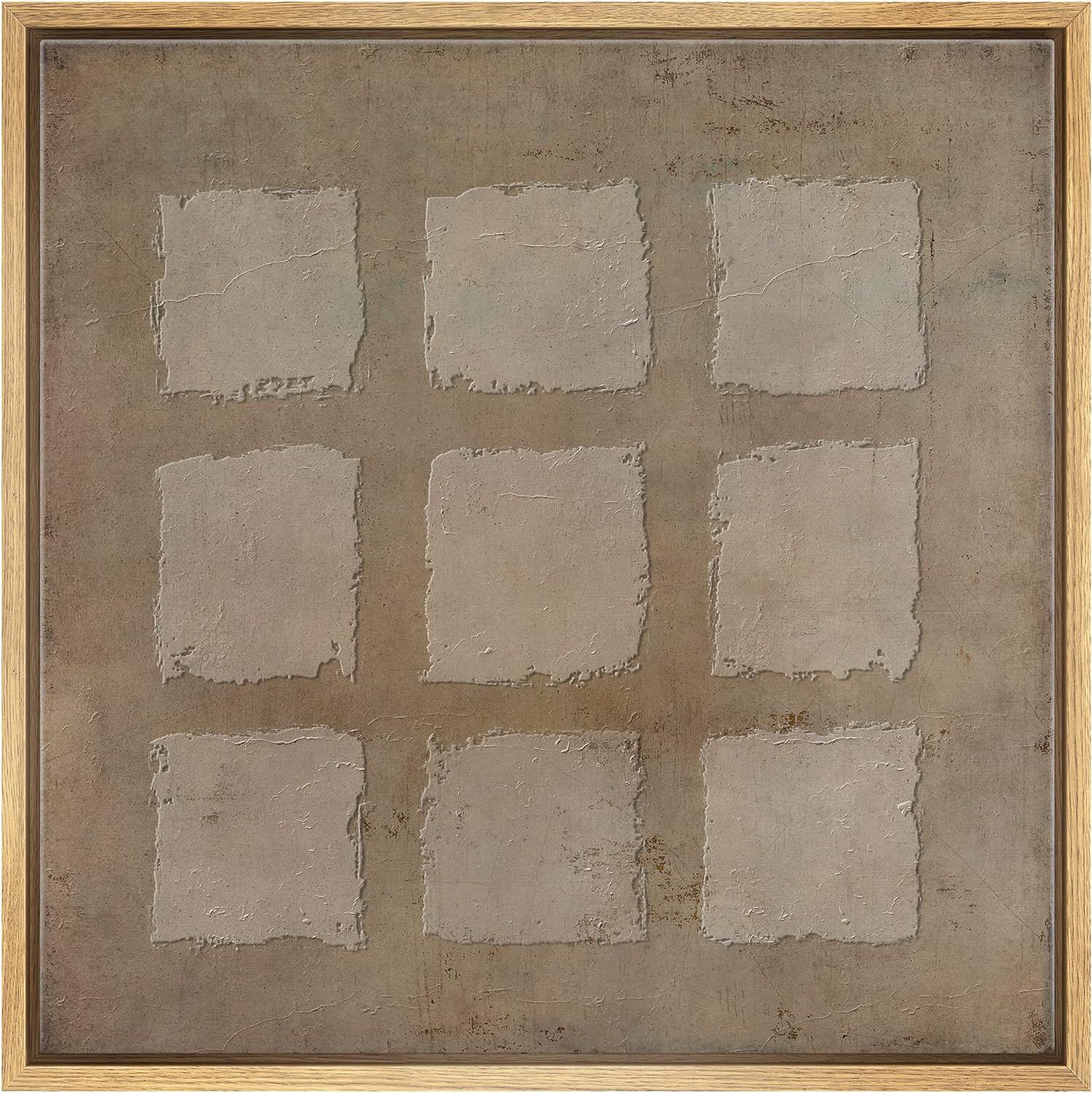 SIGNWIN Framed Canvas Print Wall Art Geometric Mid-Century Grunge Square Pattern Abstract Shape I... | Amazon (US)