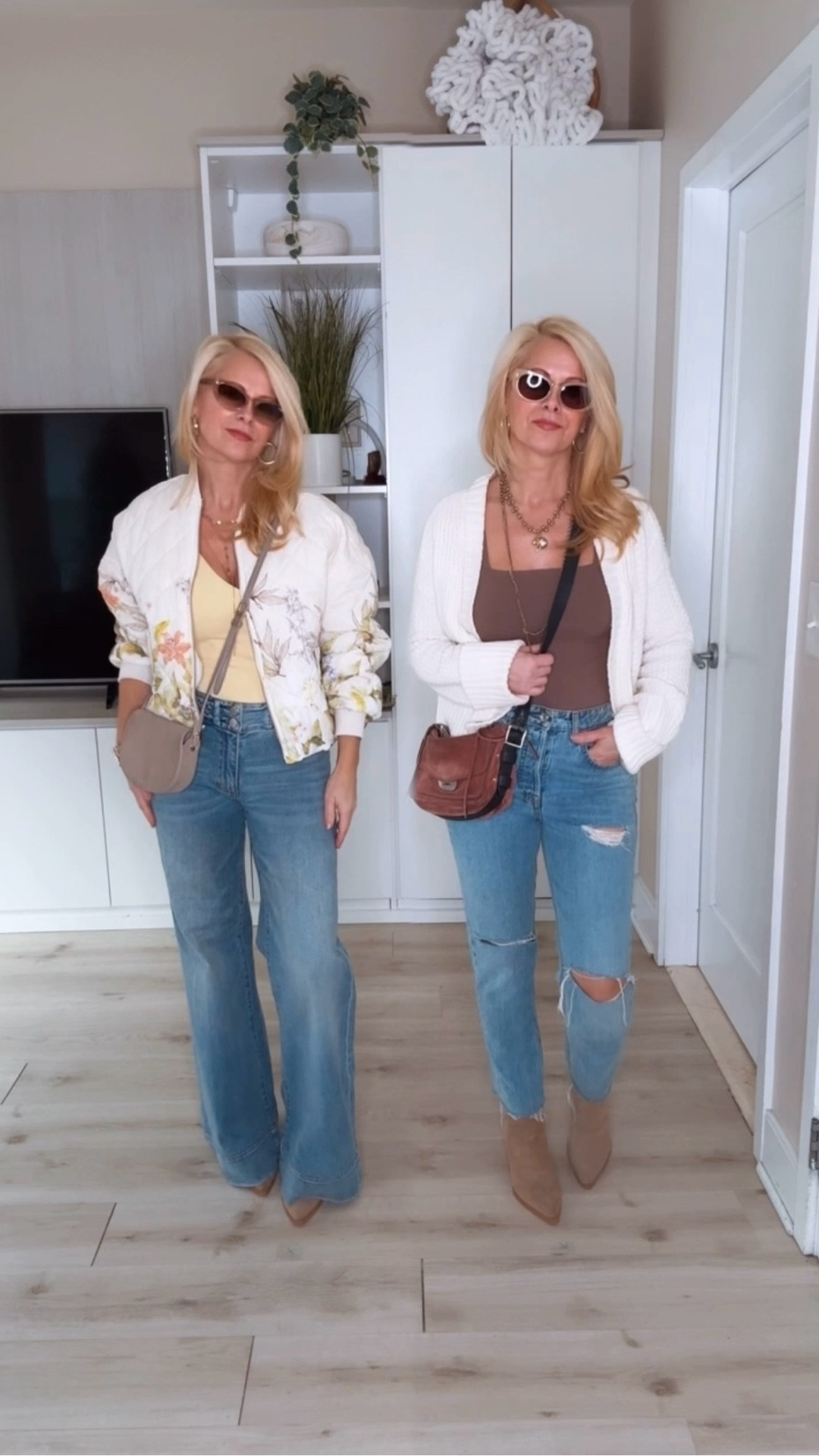 Gen X style Fix: casual doesn’t have to look casual. ✨ There is a huge difference between just wearing an outfit and STYLING an outfit  



Here’s how I elevate a casual outfit in seconds:

➡️ Wide Leg Jeans = Instantly makes an outfit more chic

➡️ Swap the boring cardigan for a stylish jacket 

➡️ Swap out the square neck top for a v-neck

These simple swaps will elevate your next outfit! Save this one for later! 

Comment CASUAL for more elevated casual outfit formulas you can actually wear IRL! 💖



#genxstyle #ElevatedCasual #widelegjeans #CasualChic  #OutfitFormula 



#LTKgrwm #LTKmomlife #LTKootd