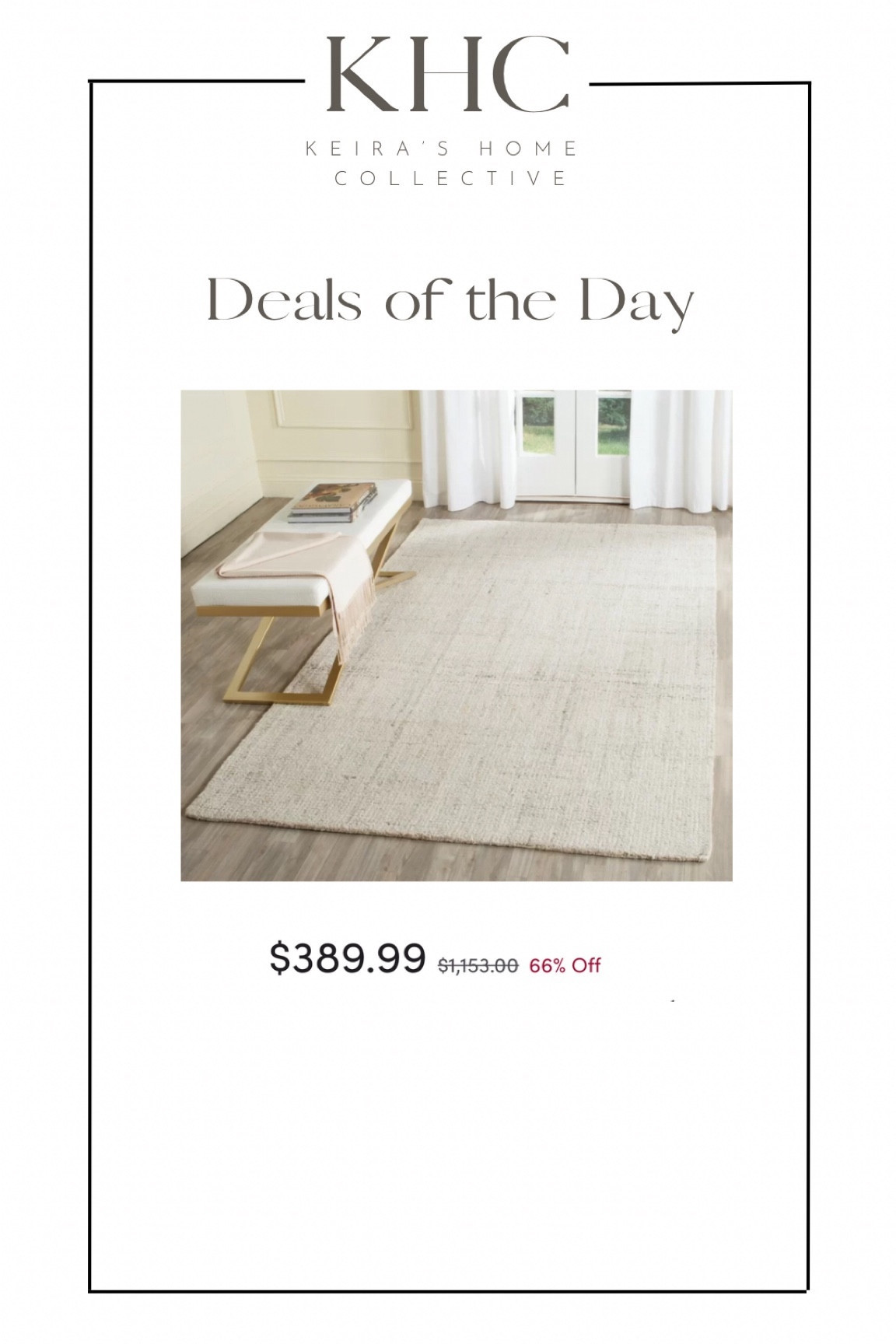 Wayfair deals! 

Area rug, neutral home, cyber week deals, living room decor, bedroom decor, neutral decor, loloi rug, deal of the day, home finds, white rug, area rugs, beige rugs, organic rug 

#LTKCyberWeek #LTKsalealert #LTKhome