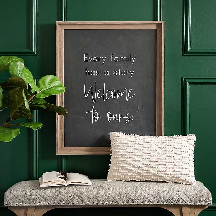 Faux Chalkboard Welcome to Ours Framed Plaque | Kirkland's Home