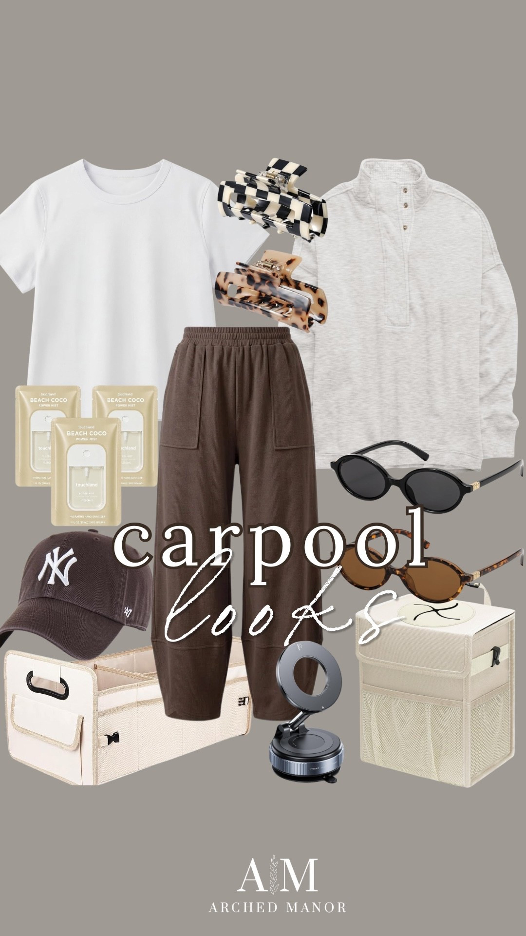Fall carpool look, but make it comfy and chic. 🤎
