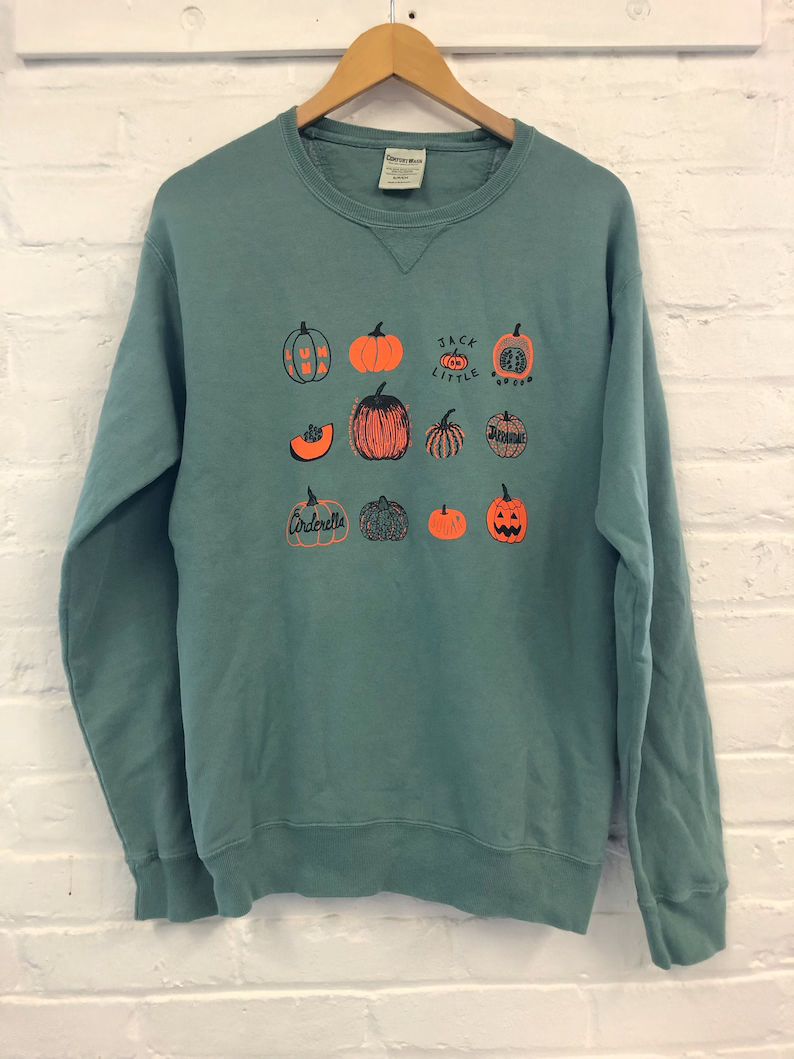Pumpkin Sweatshirt Halloween Sweatshirt Screenprinted | Etsy | Etsy (US)