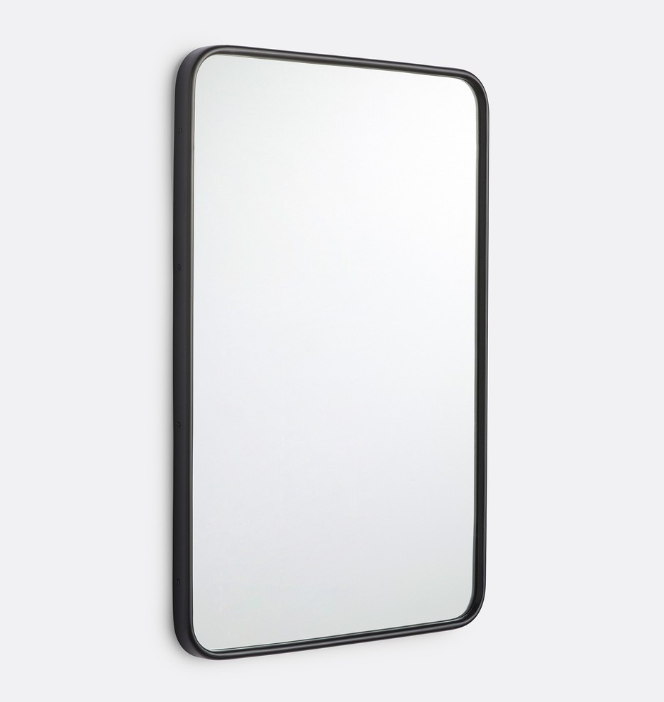 Rounded Rectangle Metal Framed Mirror | Rejuvenation