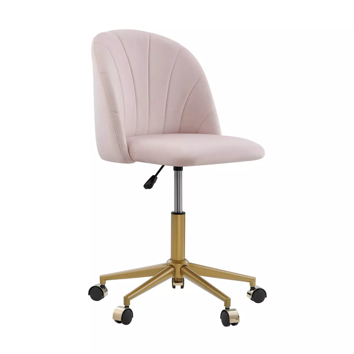 Athena Adjustable Height and Swivel Desk Chair Pink - Linon | Target