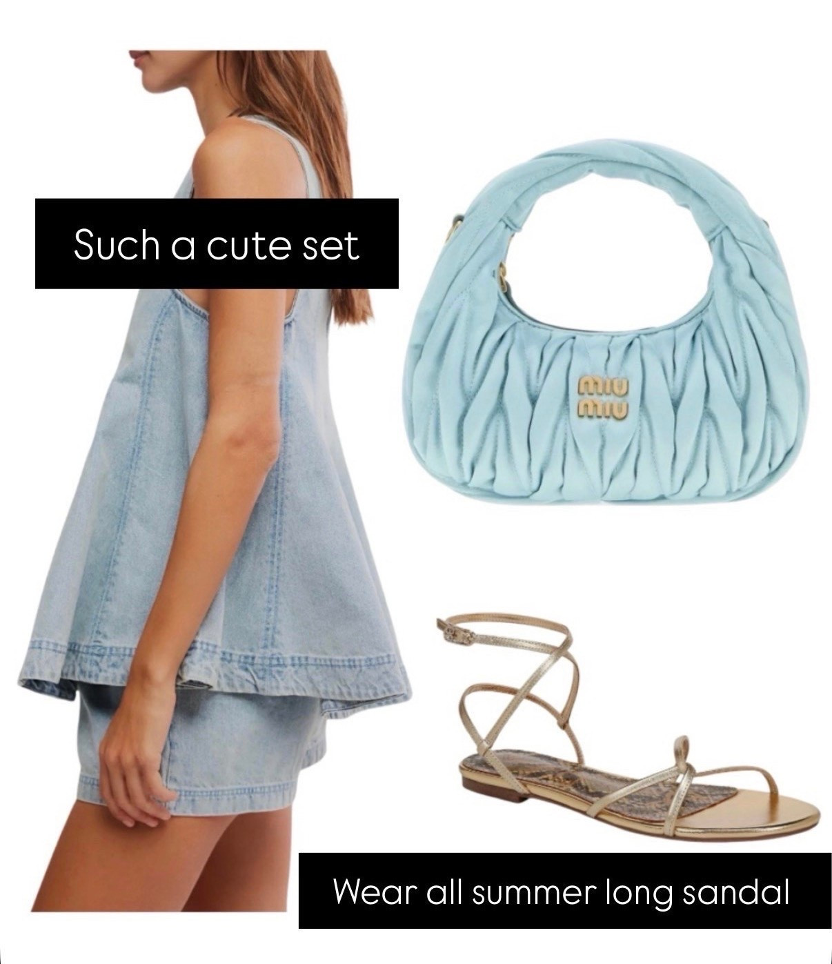 Such a cute denim set!
Miu Miu bag $600 off!

#LTKdayinmylife #LTKootd