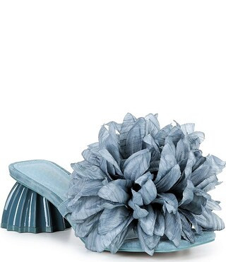 Cecelia New York Dahlia Flower Ornament Banded Slide Sandals | Dillard's | Dillard's