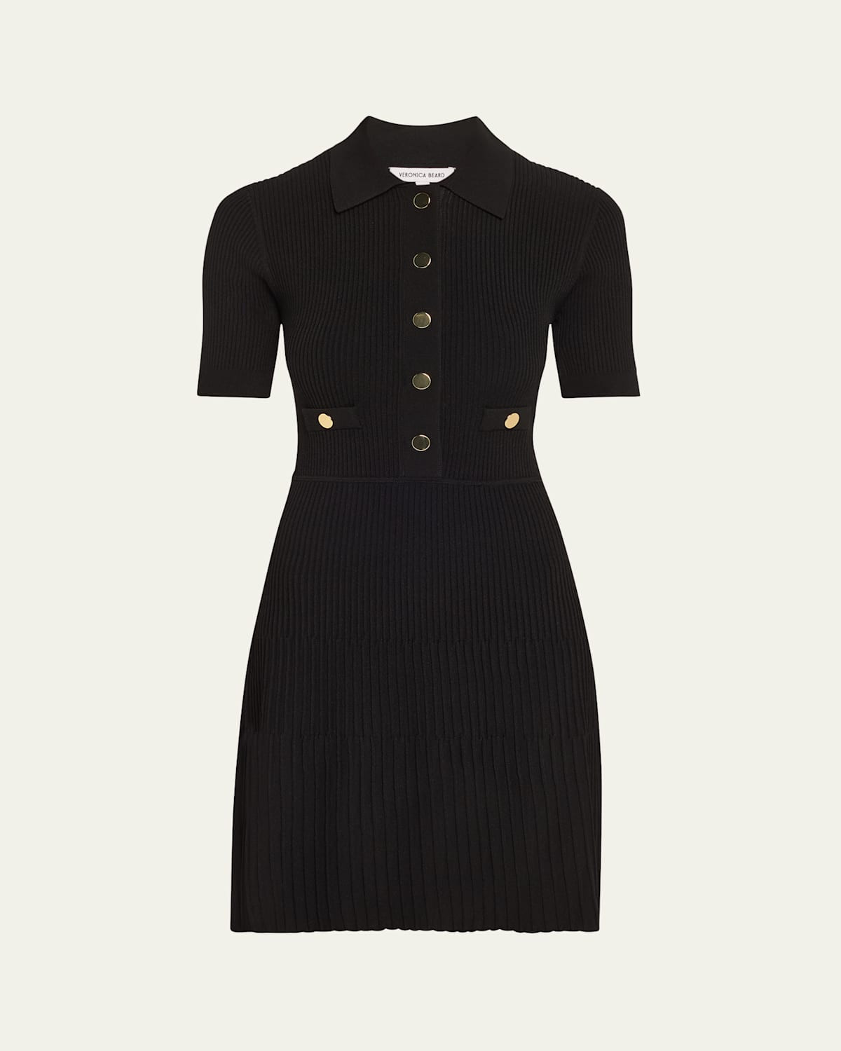 Lauper Short-Sleeve Ribbed Mini Dress | Bergdorf Goodman