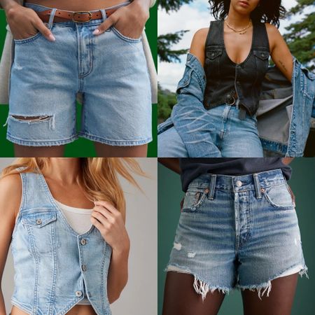 Denim shorts
Denim vest 
Black vest
Country concert outfit

#LTKSeasonal #LTKFestival