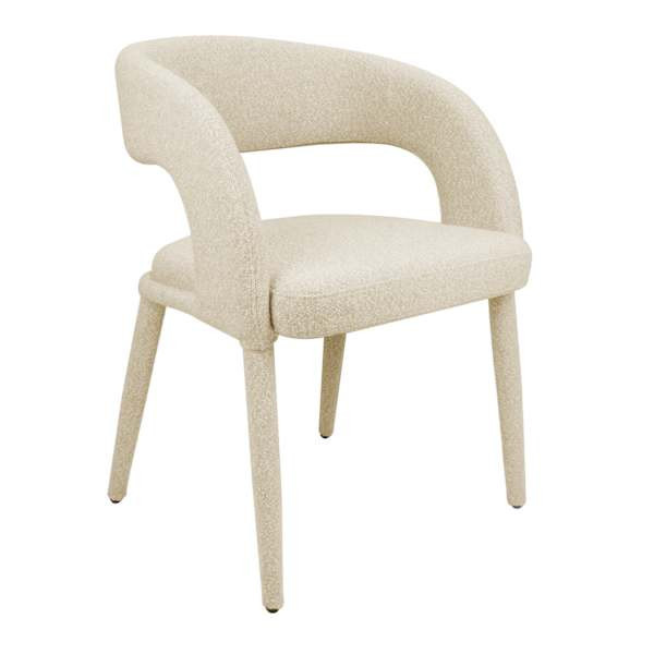Demi Dining Chair, Beige, Neutral, Fabric, sold by At Home | At Home