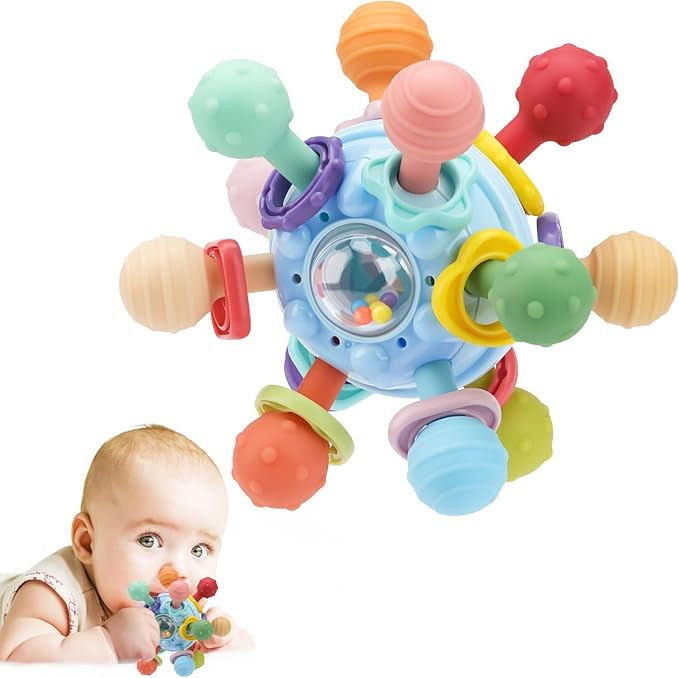 Baby Montessori Sensory Toys for 0-6 6-12 Months, Baby Teether Teething Toys for Babies 0 3 6 9 1... | Amazon (US)
