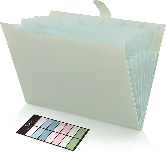 SKYDUE Expanding File Organizer with 8 Pockets, Accordion File Folders with Labels, Portable Docu... | Amazon (US)