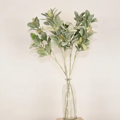 Artificial Farmhouse Floral Arrangement With Glass Greenery Foliage Sprays With Long Stems For Vase Filler Table Decoration | Wayfair North America
