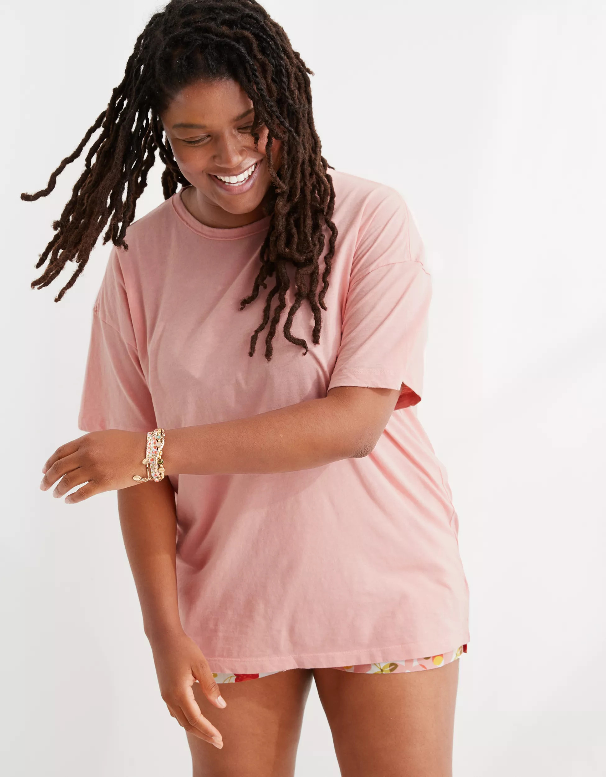 Aerie Distressed Oversized Boyfriend T-Shirt | American Eagle Outfitters (US & CA)