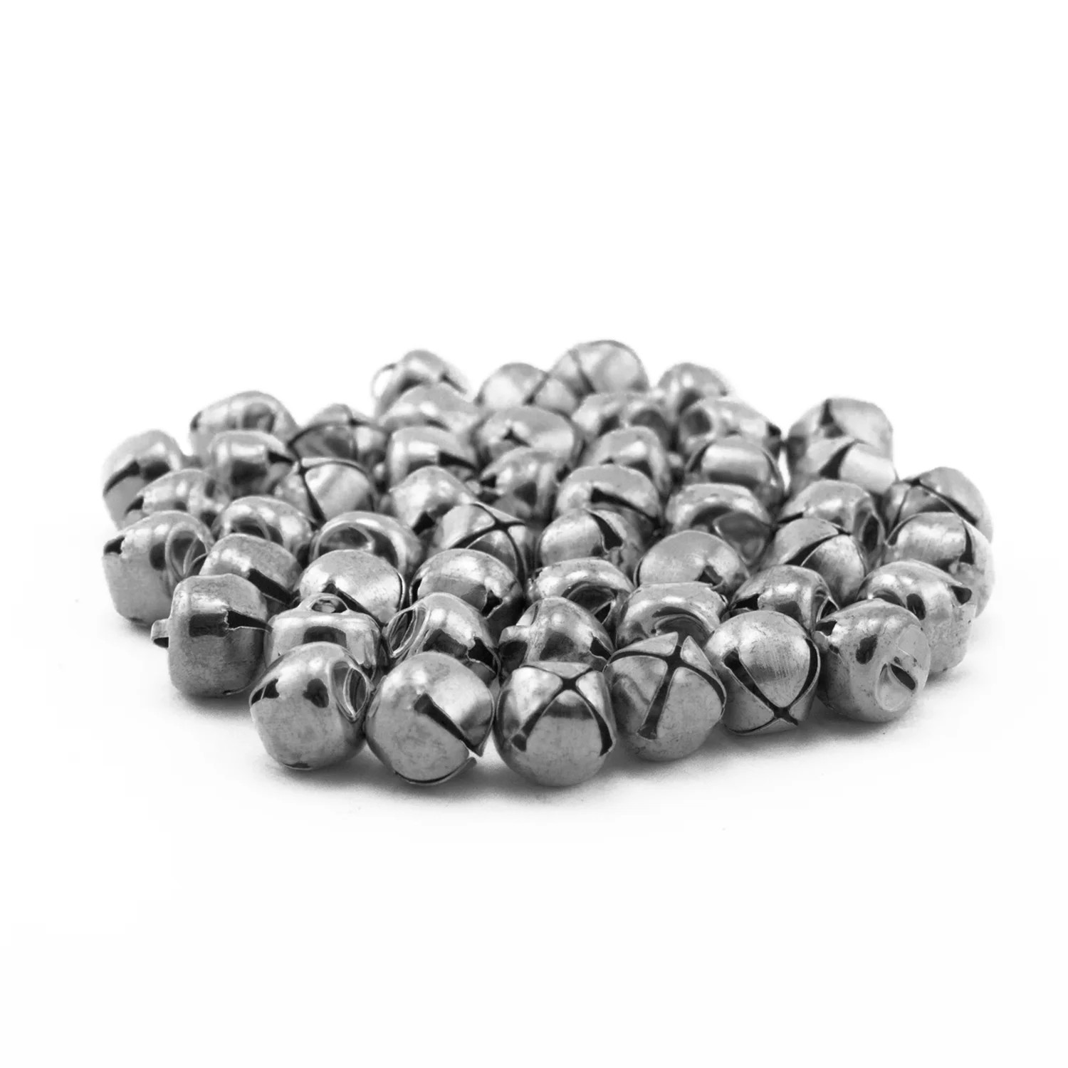 0.5 Inch 13mm Silver Mini Small Jingle Bells Charms 48 Pieces | Walmart (US)